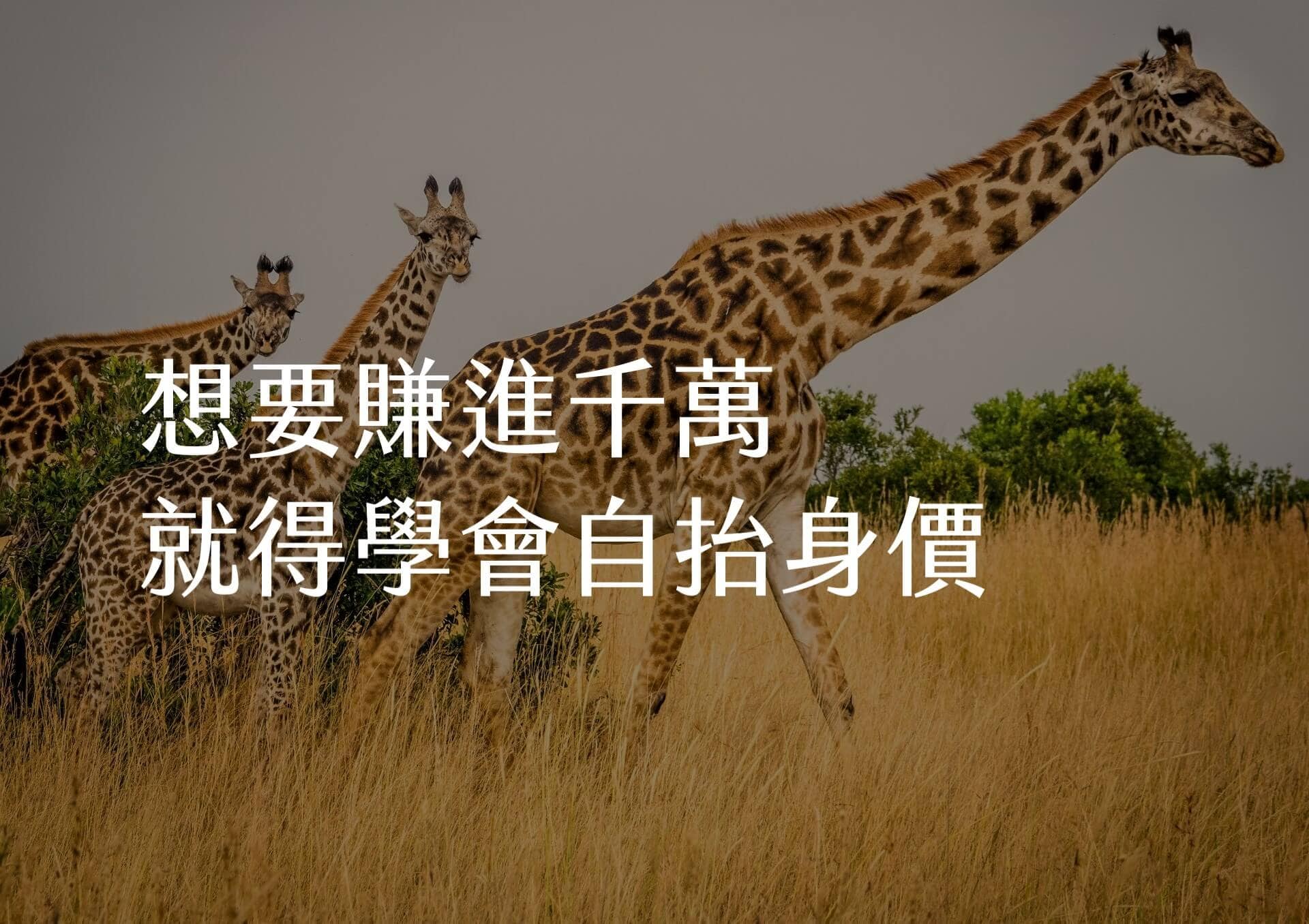 【嘉鴻筆記】想要賺進千萬,就得學會自抬身價 1 【嘉鴻筆記】想要賺進千萬,就得學會自抬身價 1